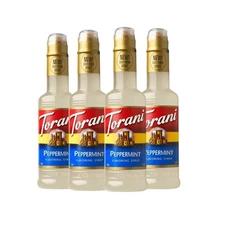 Torani Naturally Sweetened Peppermint Syrup for Coffee Drinks and Desserts