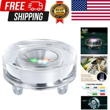Crystal LED Light Base Multicolor Changing Pedestal Color Show Stand Lighted ...