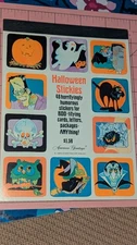 Vintage Halloween Stickers American Greetings Full Booklet 80s 4 Sheets READ
