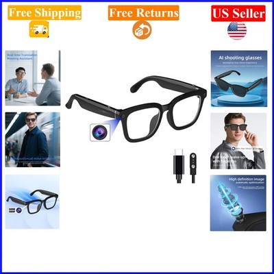 AI Smart Camera Glasses with 1080P Video, Translation, Voice Assistant, Bluet...