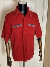 Lord & Taylor 70s Terry Cloth Polo Shirt Size XLarge