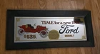 Vintage Framed Mirror Time For A New 1913 Model T Ford  25.5” x 11.5”
