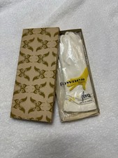 Vintage Ladies Fownes White 100 Double Woven Nylon 22" L Opera Gloves Size 7