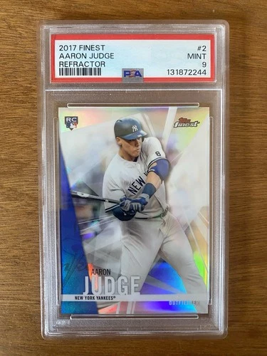 2017 Topps Finest #2 Aaron Judge Refractor PSA 9 SP RC Rookie Card Yankees