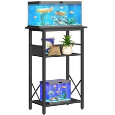 HOOBRO 10 Gallon Aquarium Stand, 3-Tier Fish Tank Stand with Storage, Reptile Tu