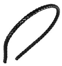 L. Erickson Braided 1/4" Headband - Black 1 Count Pack of 1 ,