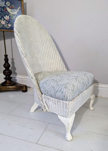 Lloyd Loom Nursing chair Bedroom Chair with sprung upholstered seat Postage Av - Picture 18 of 18