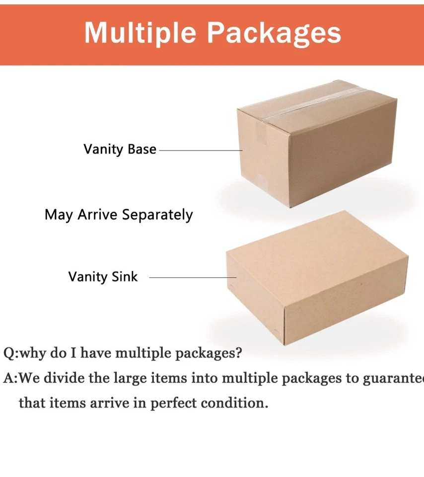 Tocador de baño independiente de 30" con fregadero de resina blanca. Roble claro BVB02430PLO  Foto 4 de 4