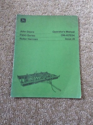 John Deere F950 Series Roller Harrows Operators Manual C