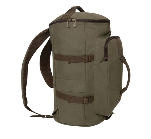 Rothco Convertible Canvas Duffle Backpack – 19" Multi-Carry Gear Bag - Picture 15 of 18
