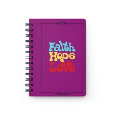 Faith Hope and Love Journal, Prayer Notebook, Gift for Christian