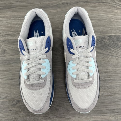 Tenis deportivos Nike Air Max 90 talla 13 para hombre platino puro blanco azul gris - Imagen 8 de 12