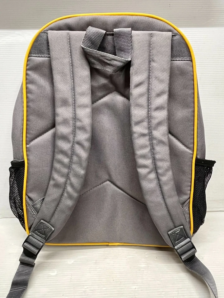 Mochila excavadora John Deere gris y amarilla para niños Foto 2 de 4