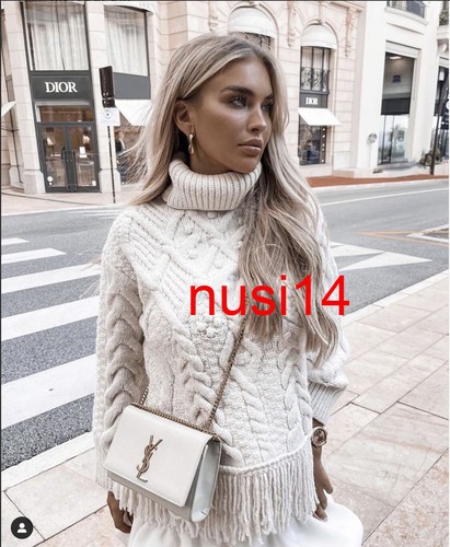 ZARA NEW WOMAN FRINGED KNIT SWEATER 