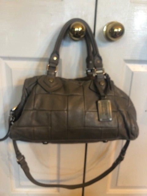 Marc Jacobs Patchwork Genuine Leather Gray Silver… - image 1