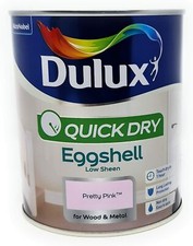 Dulux  Quick Drying Eggshell Paint For Wood  Metal  All Colours  750ml