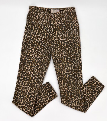 We The Free Pants Womens 25 Leopard Animal Print tapered designer