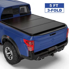 5FT Bed Hard Truck Tonneau Cover Fit 2005-2025 Nissan Frontier Short Tri-Fold