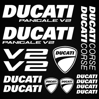 ADESIVI MOTO Kit 2 Adesivi Ducati Corse Stickers Ducati EUR 11,69 - IT - Foto 9