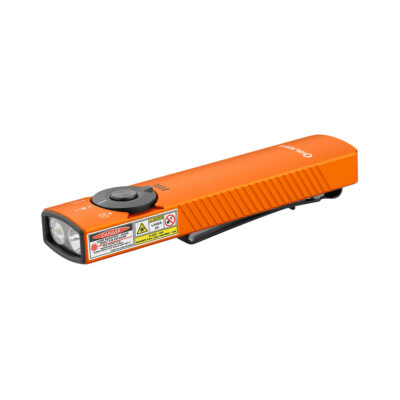 Olight Arkfeld Pro Orange CW Flat Flashlight, LED Light, UV & Green Beam, 1300 L