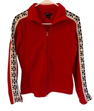 Vintage Moda International Fleece L Double Sided Full Zip Pattern Sweater Trim
