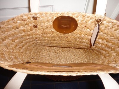 COACH STRAW BASKET CHERRIES RARE TOTE BAG PURSE NWOT | eBay