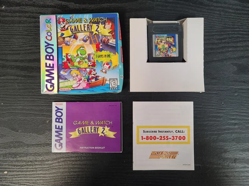 Game & Watch Gallery 2 Nintendo GameBoy Color - Complete in Box CIB Great Shape