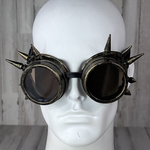 Copper Steampunk Spike Goggles Mask Burning Man Party Costume Halloween