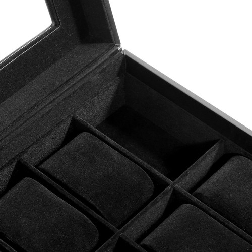 20 Slots Watch Box PU Leather Watch Case Glass Lid Jewelry Storage Display Box - Picture 12 of 14