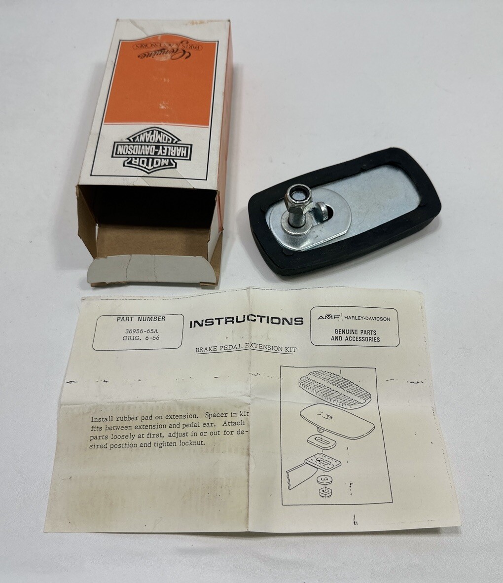 RARE! NOS HarleyDavidson Rear Brake Pedal Pad Part 3659665A 19651979