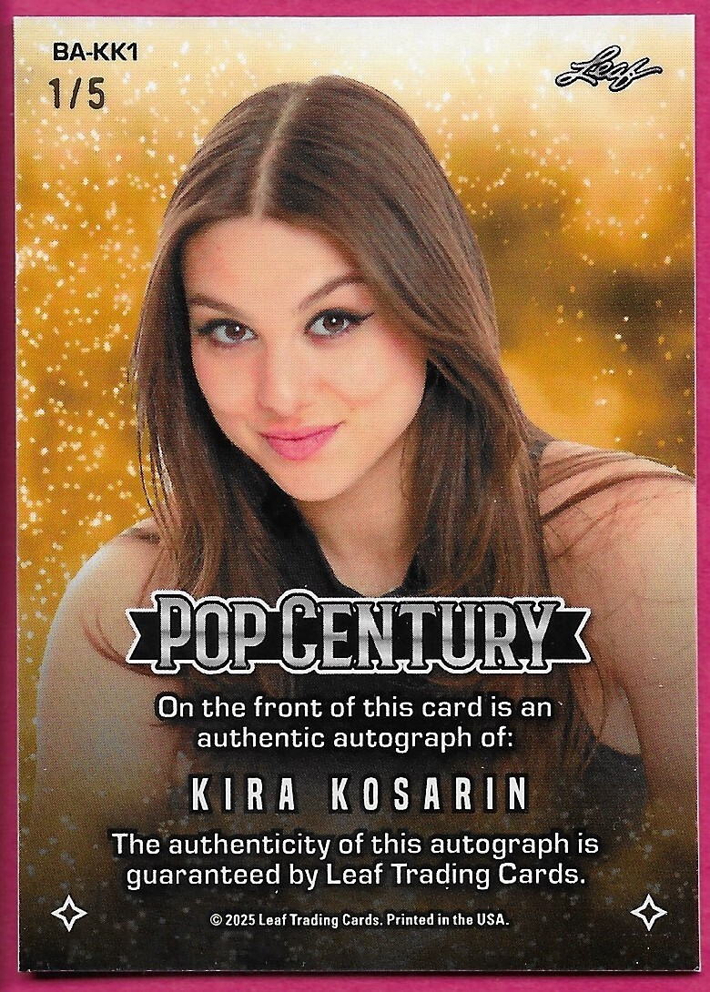 2025 Leaf Metal Pop Century KIRA KOSARIN #BA-KK1 Pink