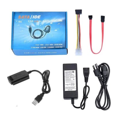 SATA/PATA/IDE Drive To USB 2.0 Adapter Converter Cable for 2.5/3.5 Hard Disk