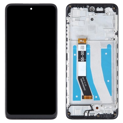 DISPLAY FRAME LCD MOTOROLA MOTO G32 XT2235 XT 2235 TOUCH SCREEN SCHERMO NERO - Zdjęcie 4 z 4