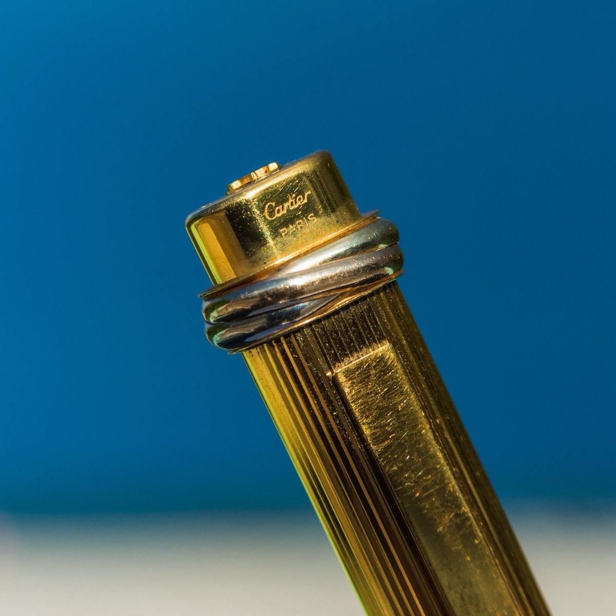 Vintage Must de Cartier Vendome Trinity Oval Gold Plated Vintage Must de Cartier Vendome Trinity Oval Gold Plated