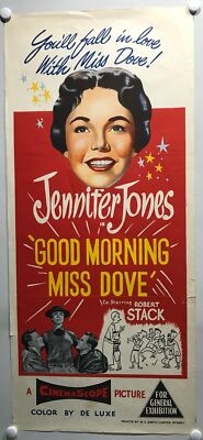 ORIGINAL DAYBILL MOVIE POSTER - GOOD MORNING MISS DOVE - 1955 -  Jennifer Jon...