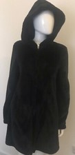 Uniqlo Hooded Faux Fur Zip Coat Medium