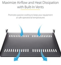 Startech.Com 2U Server Rack Shelf - Universal Vented Rack Mount Cantilever Tray