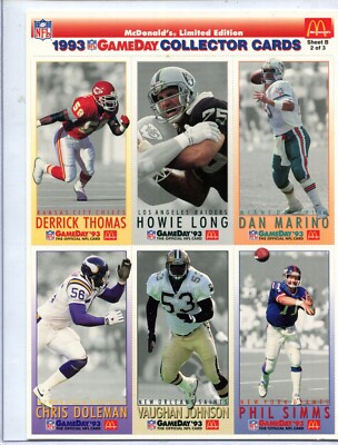 93 McDonald's Limited Edition GameDay Collector card panels Aikman