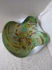 Vtg Murano Art Glass Bowl Tutti Fruti Design Beautiful Hd/Blown Cased Glass Fine