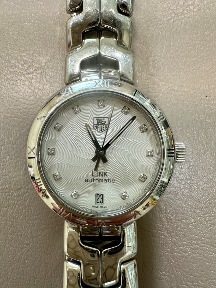 TAG Heuer Link Aut women Automatic stainless steel watch 11 diamonds mod  WAT2311