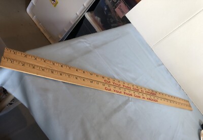 VINTAGE LOT of 2 CUT YOUR FOOD COST AT KROGER Yard Sticks Ruler