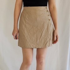 90s Tan Silk Skort