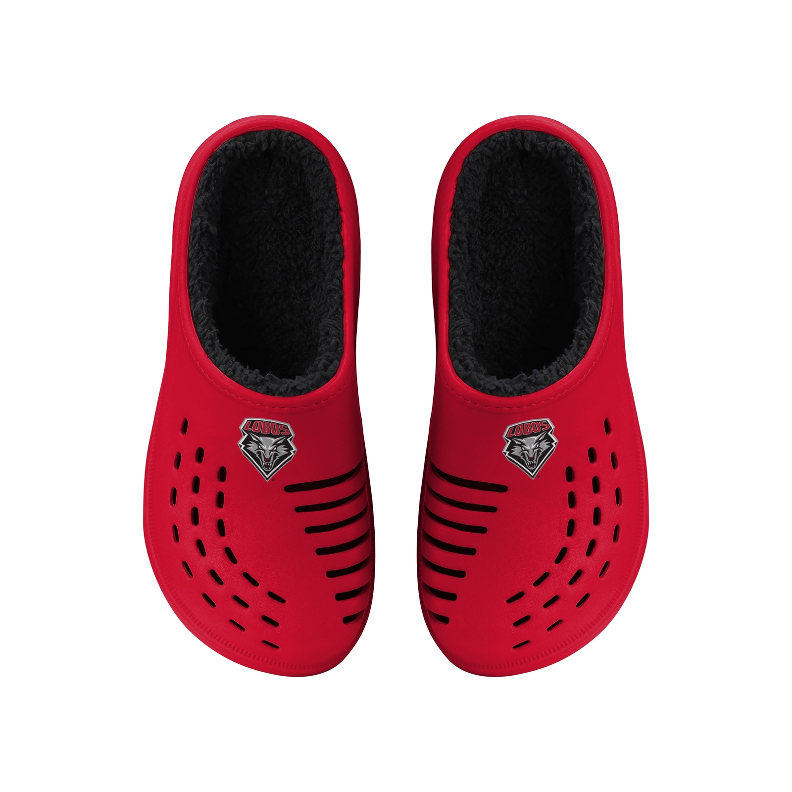 Мужские сабо FOCO NCAA New Mexico Lobos Sherpa на подкладке с большим логотипом
