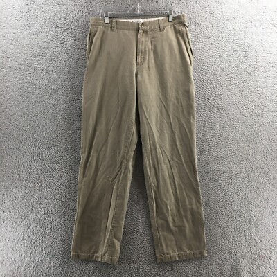 Columbia Chino Pants Mens 36/34 (actual 36x32) Beige Cotton Mid Rise Flat Front