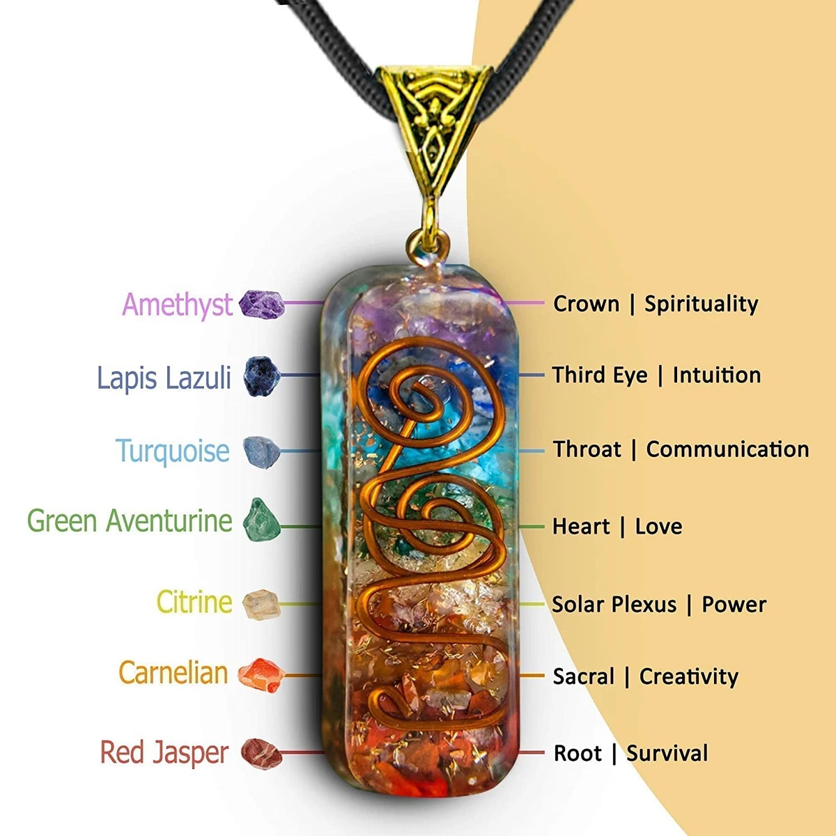 Reiki sale crystal necklace