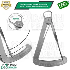 Crown IWANSON Gauge 4" Blunt Spring Measuring Caliper Jewelry Lab Inst German Gr