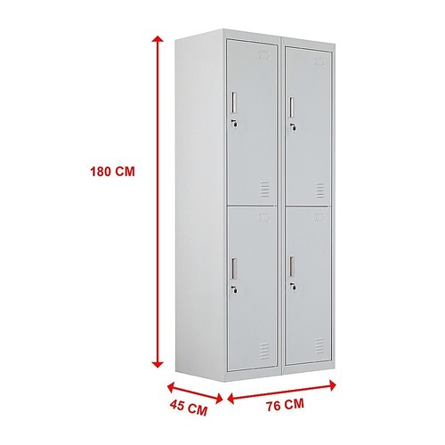 Four-Door Office Gym Shed Storage Locker - Picture 7 of 7