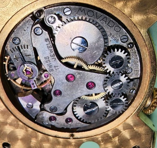 De Colección Movado 3596 17j Turler Emetófono Cartera de Viaje Reloj Despertador Piezas Buen Equilibrio - Imagen 14 de 15