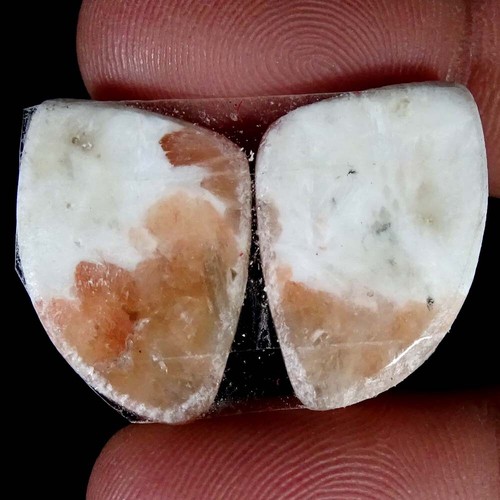 NATURAL PINK SCOLECITE DESIGNER MIX PAIR CABOCHON LOOSE GEMSPAIR PK107 - Imagen 21 de 101
