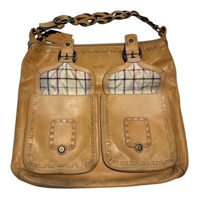 ショルダーバッグ Coach Bleeker Elisa Extra Large Hobo Bag COACH BLEEKER ELISA XL VACHETTA LEATHER LACED DUFFLE HOBO SHOULDER
